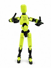 Large 13.78″ Articulated Robot Dummy Action Figure, Fully Poseable Mannequin
