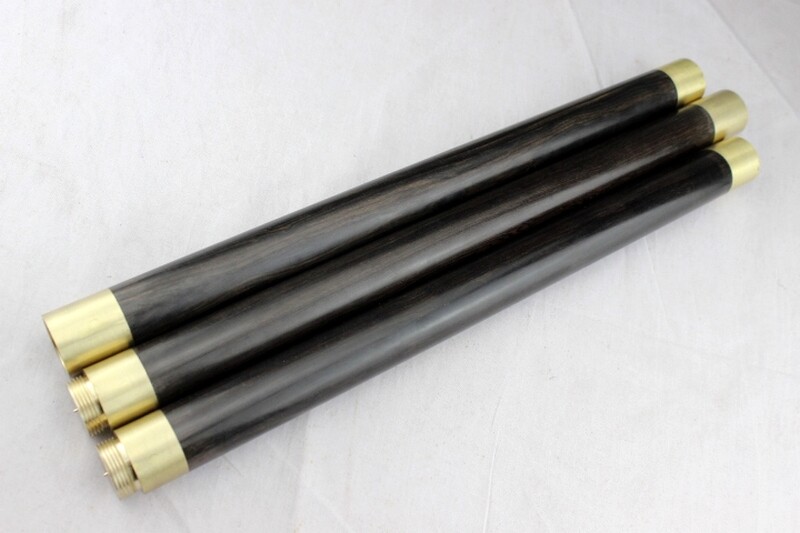 Ebony Wood Stick 3 Section Joint Chinese Kung Fu Taichi Training Martial Art