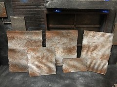 1:12 Scale Rusted Sheet Metal Prop Lot Diorama Action Figure Photography