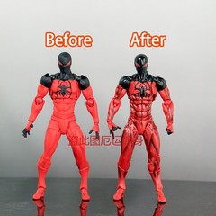 CT Mess Toys Shadow Ver Scarlet Spider-Man Kaine Parker Action Figure Toy Boxed