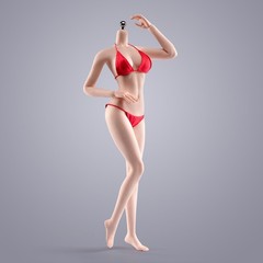 ANT T303B 1/6 Super Flexible Female Seamless Pale Medium Breast 12” Figure Body