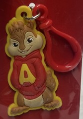 Alvin & The Chipmunks Rubber Bendable Keychains (Lot Of 4) 20th Century Fox, NEW