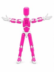 Large 13.78″ Articulated Robot Dummy Action Figure, Fully Poseable Mannequin