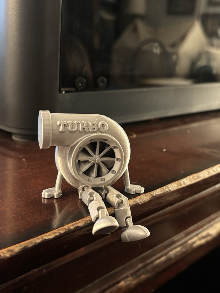 Turbo Buddy Gag Arms & Legs 3D Printed Articulated (Silver PLA)