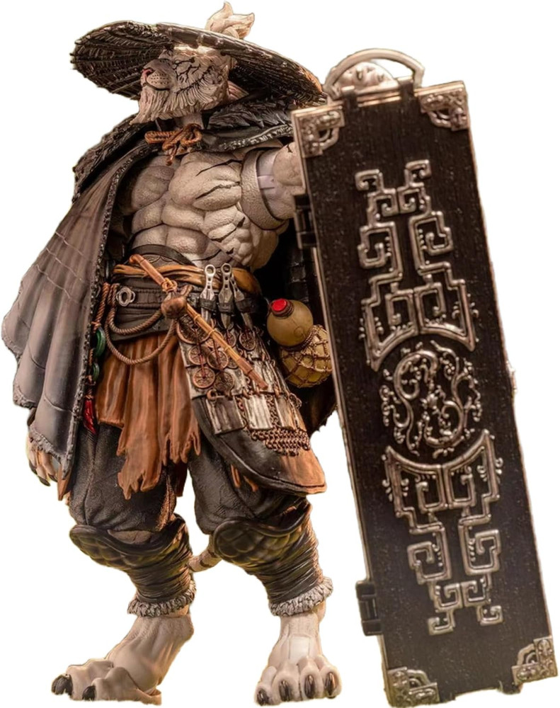 MU 1/12 Action Figures – Furay Planet Tiger Weng the Blade Master White – 8‘’, C