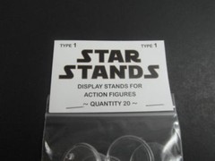 STAR WARS ACTION FIGURE DISPLAY STAND FOR VINTAGE FIGURES CLEAR X 20 T1c