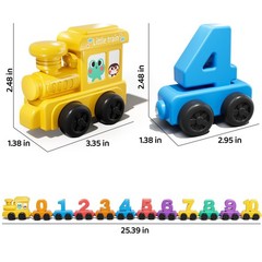 Magnet Number Train Set for Toddlers 3-4 Years Old – Counting , Color Sorting…
