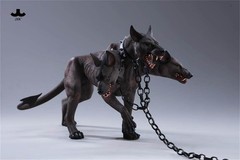 JXK 1/6 Fierce Hell Three-headed Dog Figure Animal Model Adult Xmas Gift Toys