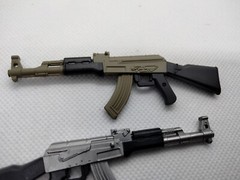 AK47 Assault Rifle 1/12 Scale Gun Weapon Action Figure Accessory Force