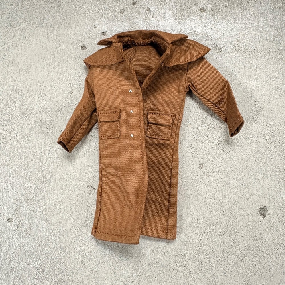 PB-LTC-DU-BRN: 1/12 Brown Wired Fabric Western Duster Coat for 6″ action figure