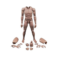 MX02-A 1/6 Scale Caucasian Male Action Figure Neck Body Model 12inch Suntan Skin