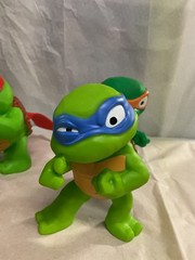 4 LOT Teenage Mutant Ninja Turtles Tootin’ Toys Mutant Mayhem Complete Set