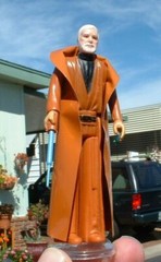 NICE REPRO Ben Kenobi Cape & Custom BLUE Extension Lightsaber Vintage Star Wars