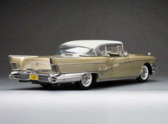 1958 Buick Limited Riviera Coupe Glacier White/Gold Mist in 1:18 scale New