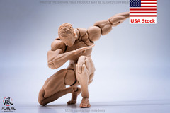 Wind Toys 1/12 Pale Flexible Doll Male Strong 6”Action Figure Joint Body w/Head