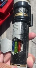 Star Wars LFL 2007 Hasbro Red Lightsaber Build Saber Vader Lights/Sound Crystals