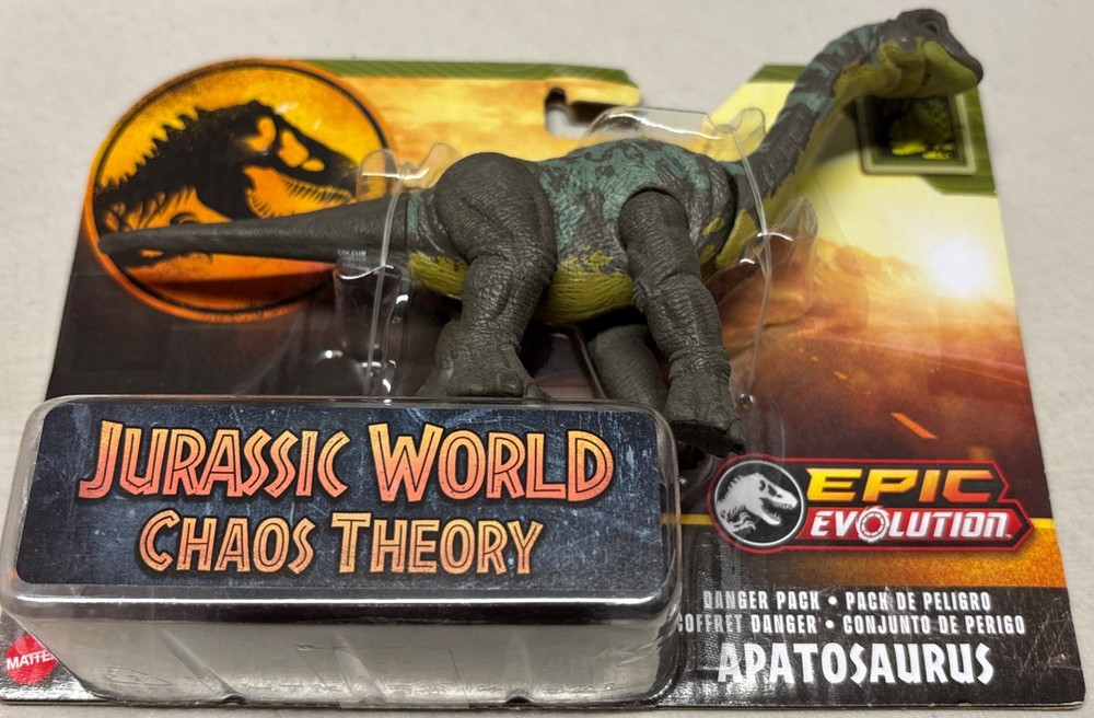 NEW Jurassic World Chaos Theory Epic Evolution Apatosaurus Danger Pack Netflix