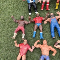 Lot Of 19- WWF TITAN SPORTS LJN COLLECTIBLE WRESTLERS 8 “ Plus RING