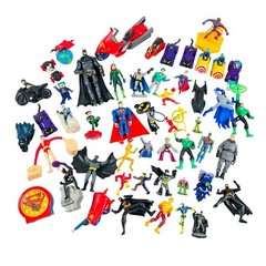 DC Comics Toy Lot of 50 Mixed Action Figures Batman Superman PVC Fast Food VTG B