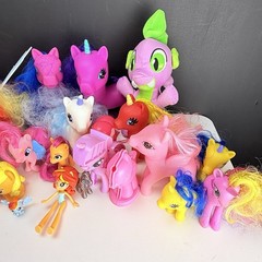 My Little Pony Toy Lot 22+ pc Rainbow Dash Spike Plush Sunset Shimmer Figures