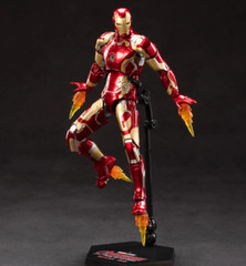 Marvel Avengers Iron Man Mark 43 MK43 Ironman Toy LED Light Action Figure Model