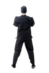 1/6 Long Sleeve Black Chinese-style Costume Kung Fu Suit For 12in PH TBL Hot Toy