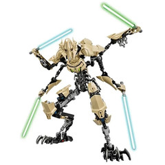 32cm Star General Grievous Action Figure with Lightsaber Building Blocks Toy