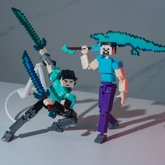 3D Printed MC Steve Fully Articulated Assembled Model Toy