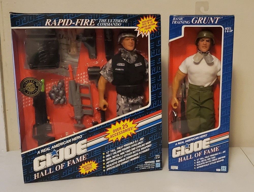 GI Joe Hall of Fame Rapid Fire & Grunt Figures 1990s SEALED