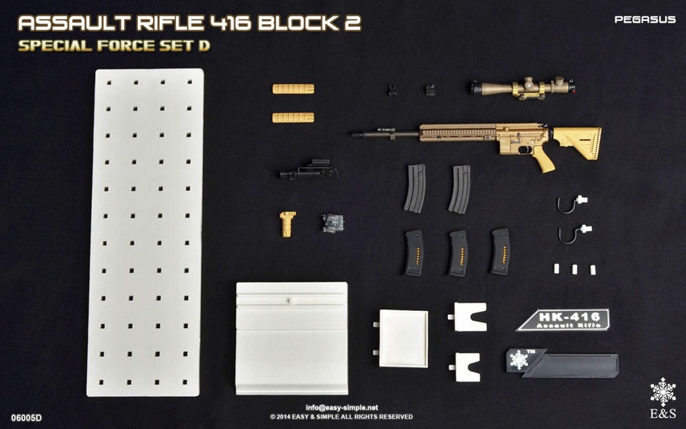 1/6 Scale Modern Era ASSAULT RIFLE 415 BLOCK 2 Weapons Set – NIB Easy and Simple