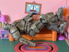 2008 Marvel Legends Iron Man Movie Armor 01 Mark I MK-1 (No Flamethrower Blast)